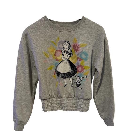 Disney Tops - Disney Alice in Wonderland girlie grey sweatshirt, small